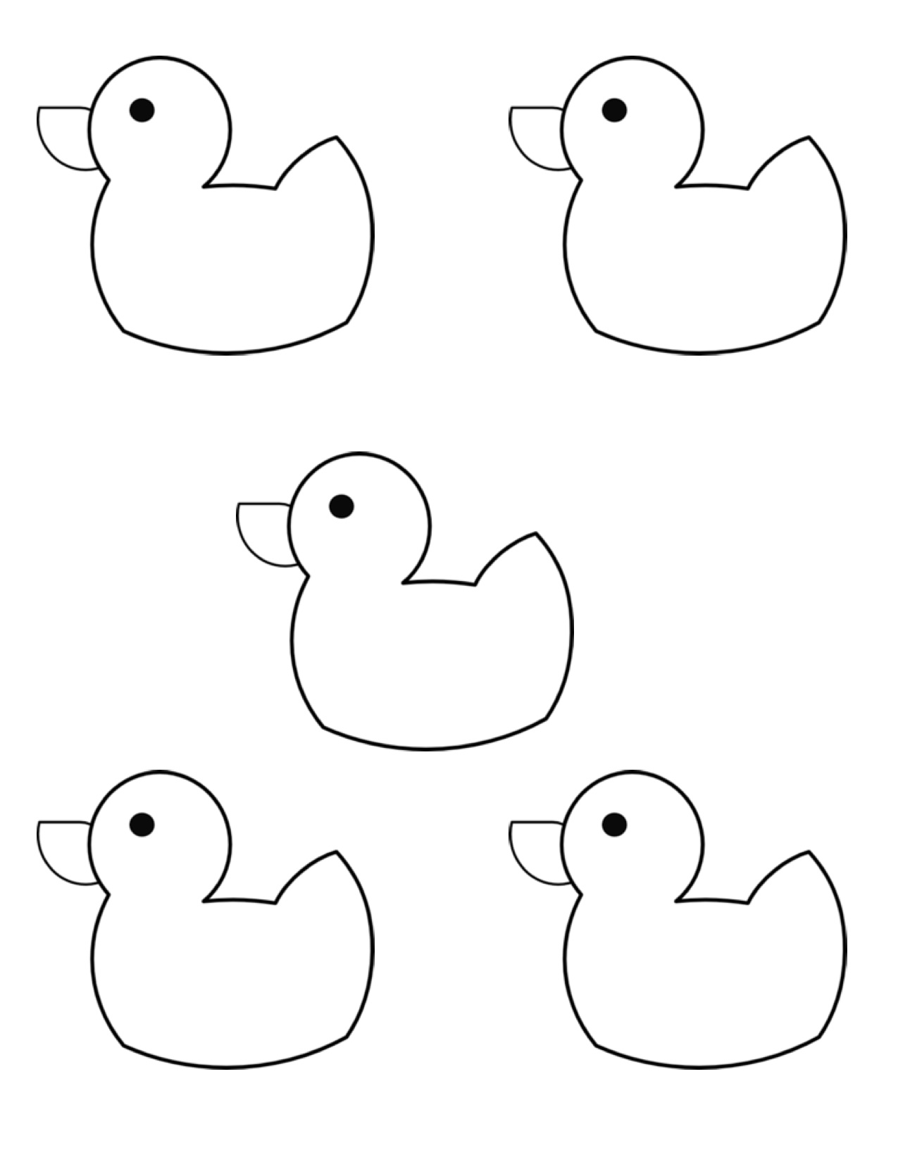 Five Little Ducks Printable Template