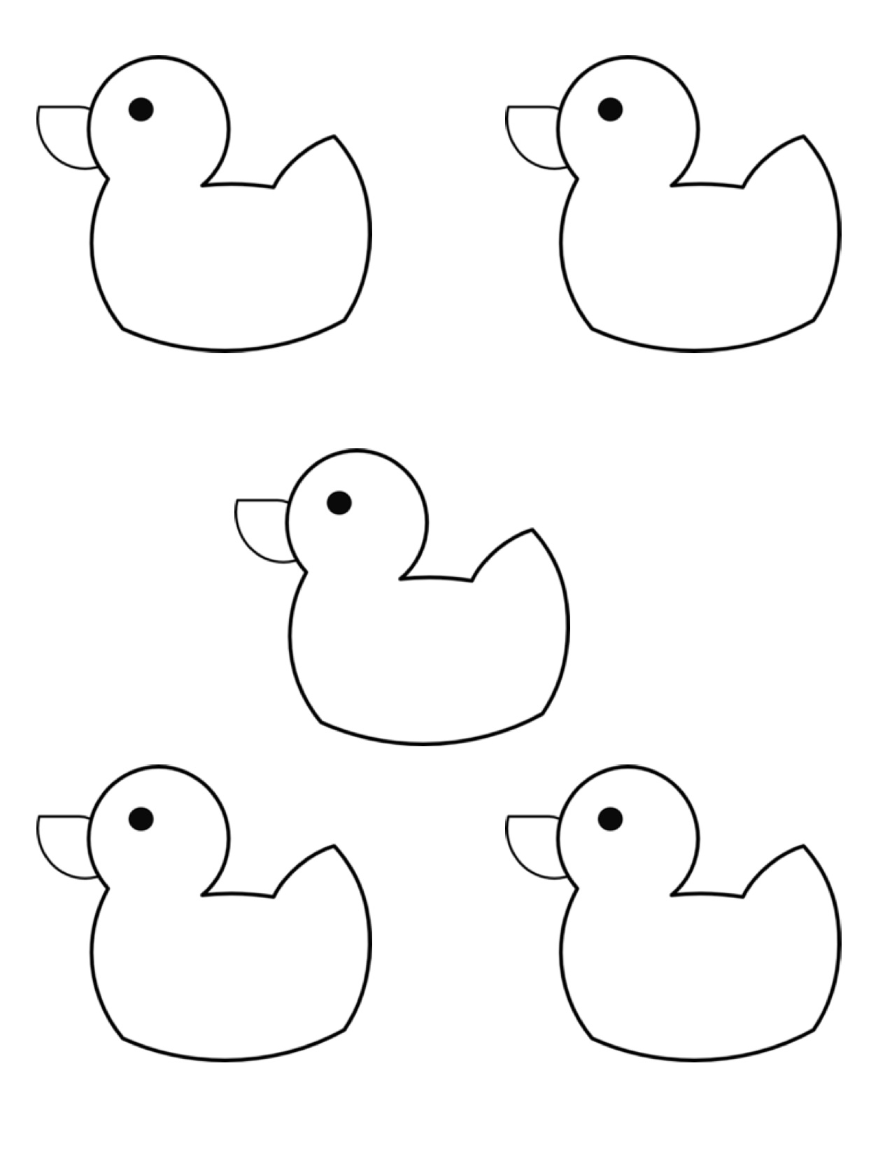 Printable Five Little Ducks Clip Art Library