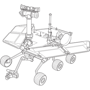 Mars rover clipart