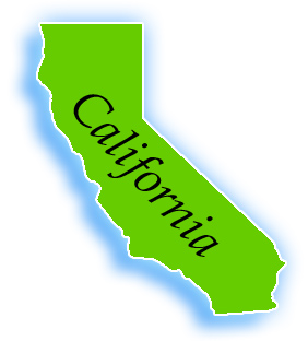 Clipart map of california