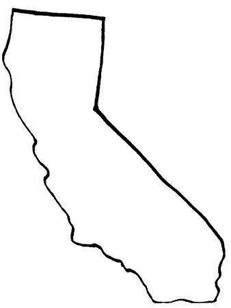 Solid Map Of California Clip Art