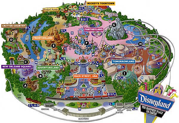 Disneyland map clipart � bkmn