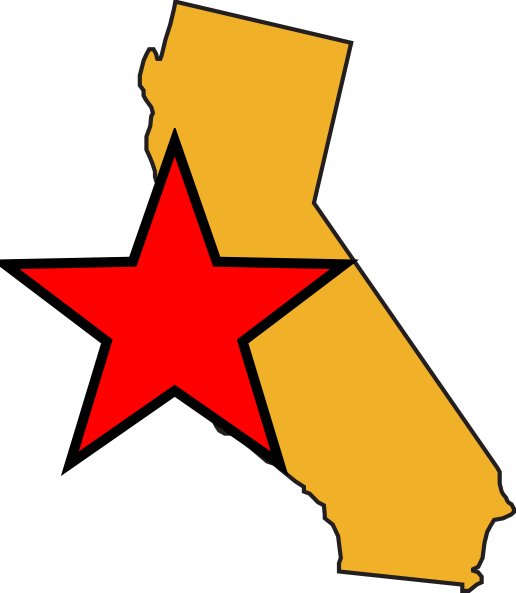 California Map Yellow Clip Art at Clker