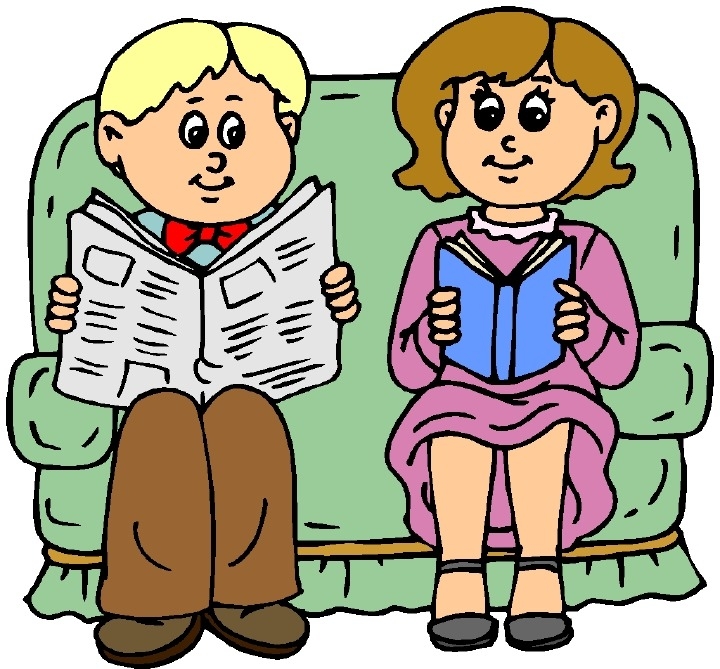 Reading The Newspaper Clipart