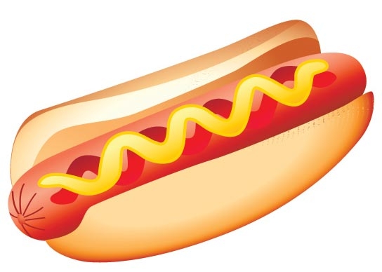 Chicago hot dog clipart