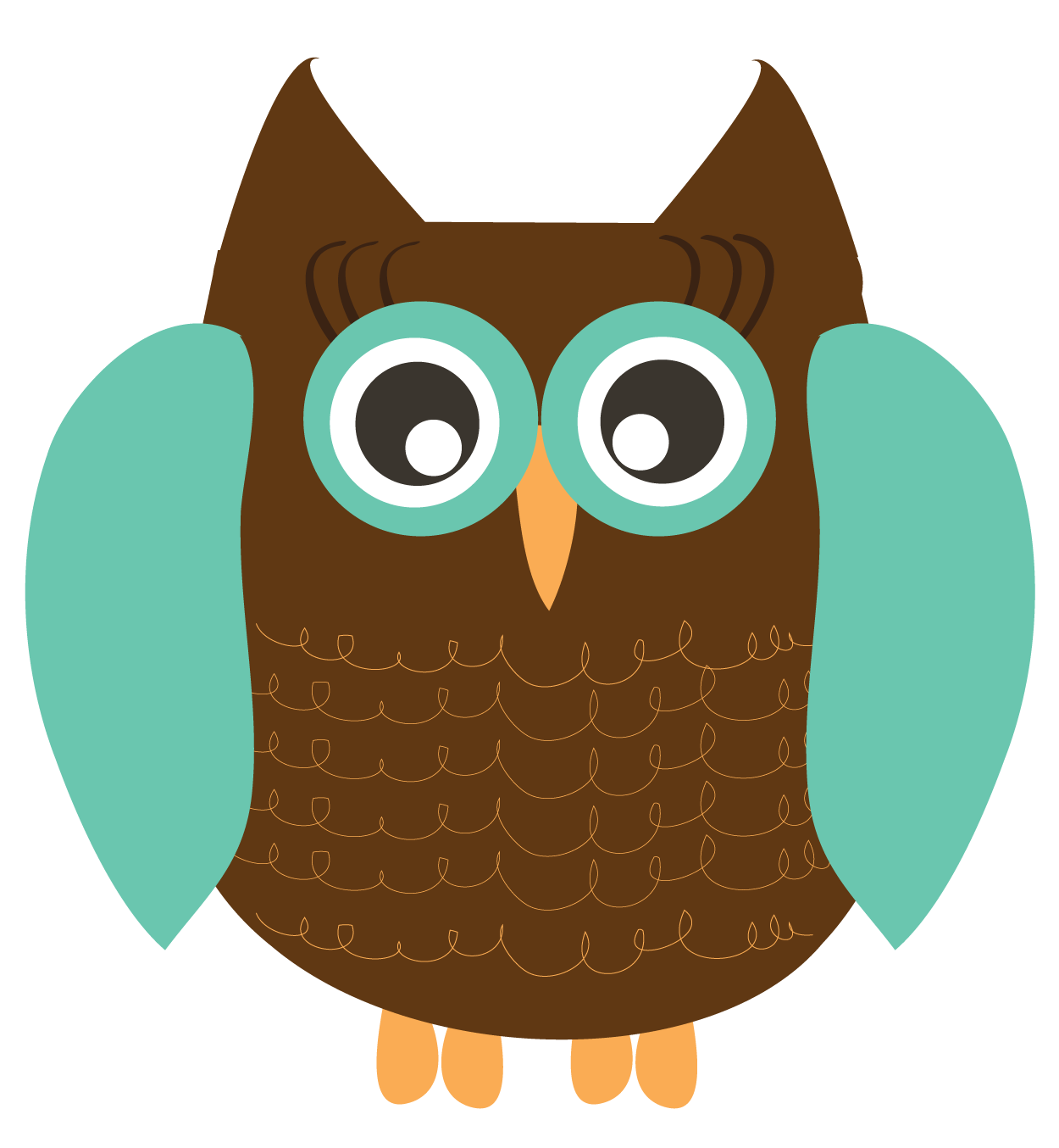 Woodland owl clipart free