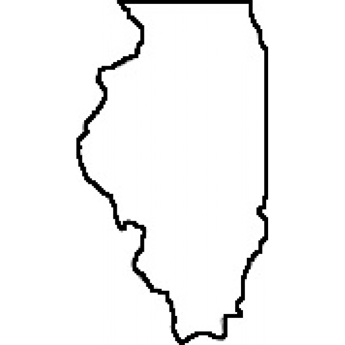Outline Of Illinois With Chicago
