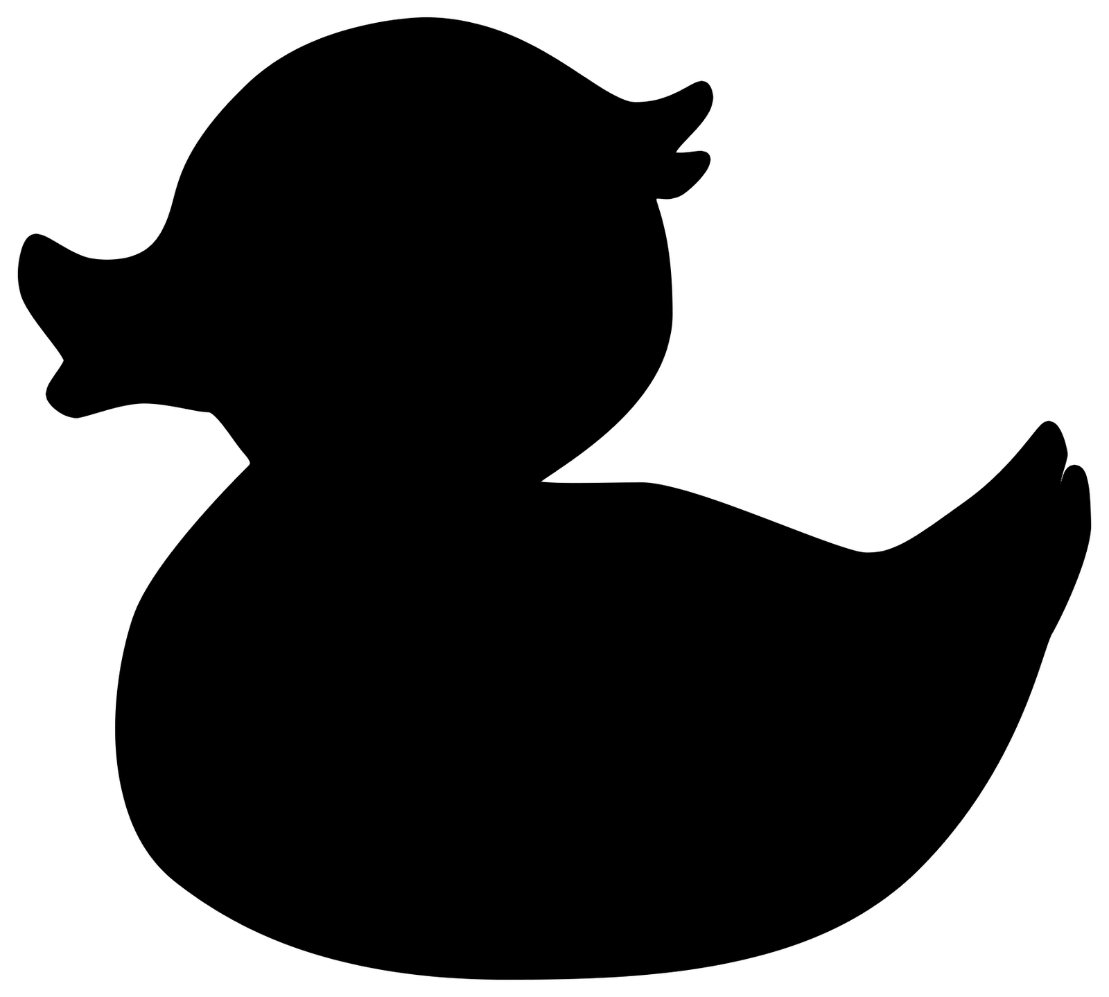 Rubber Duck Silhouette Clipart