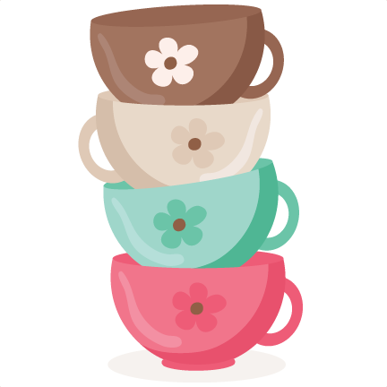 Stacked Tea Cups SVG scrapbook cut file cute clipart files for