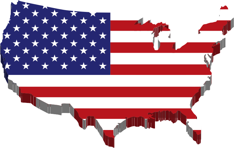 American flag banner clipart png
