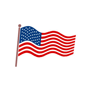 American flag banner clipart free image