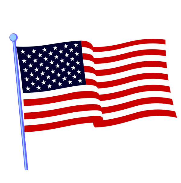 American Flag Banner Clipart