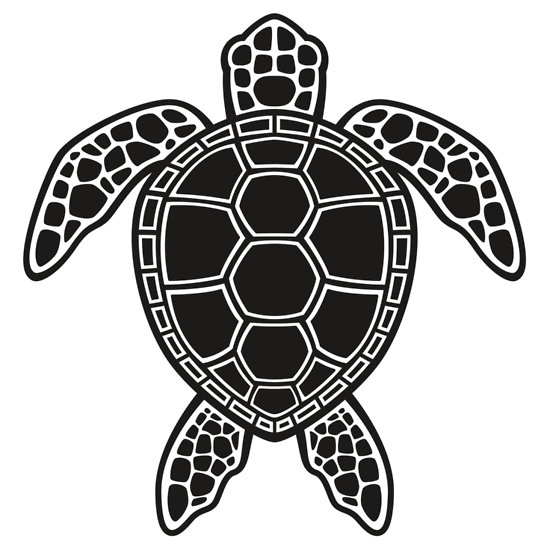 Tribal Sea Turtle Tattoo Clipart Black And White. Snowjet.co