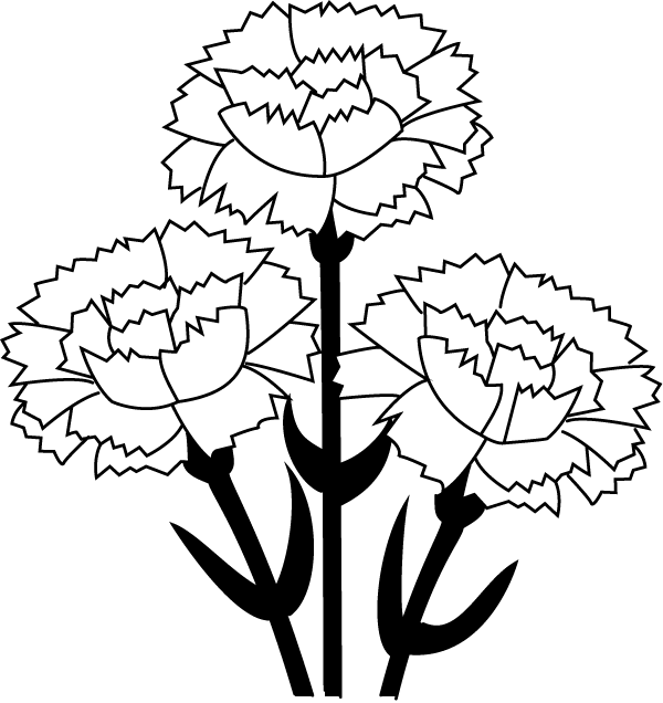 Carnation Black Clipart