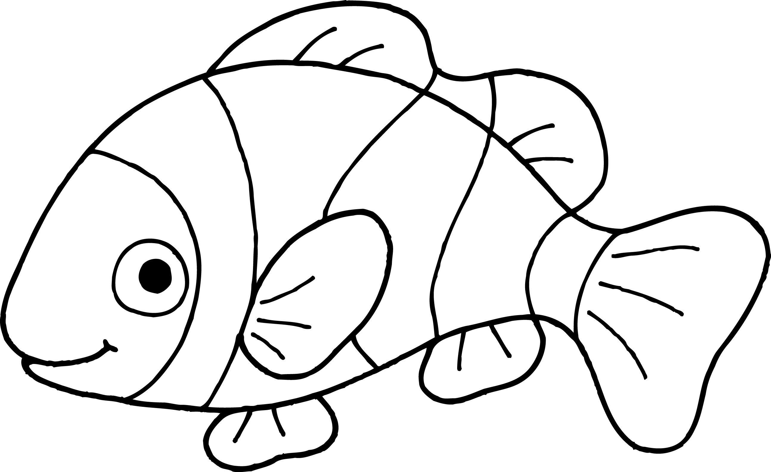 Tropical fish clipart black and white