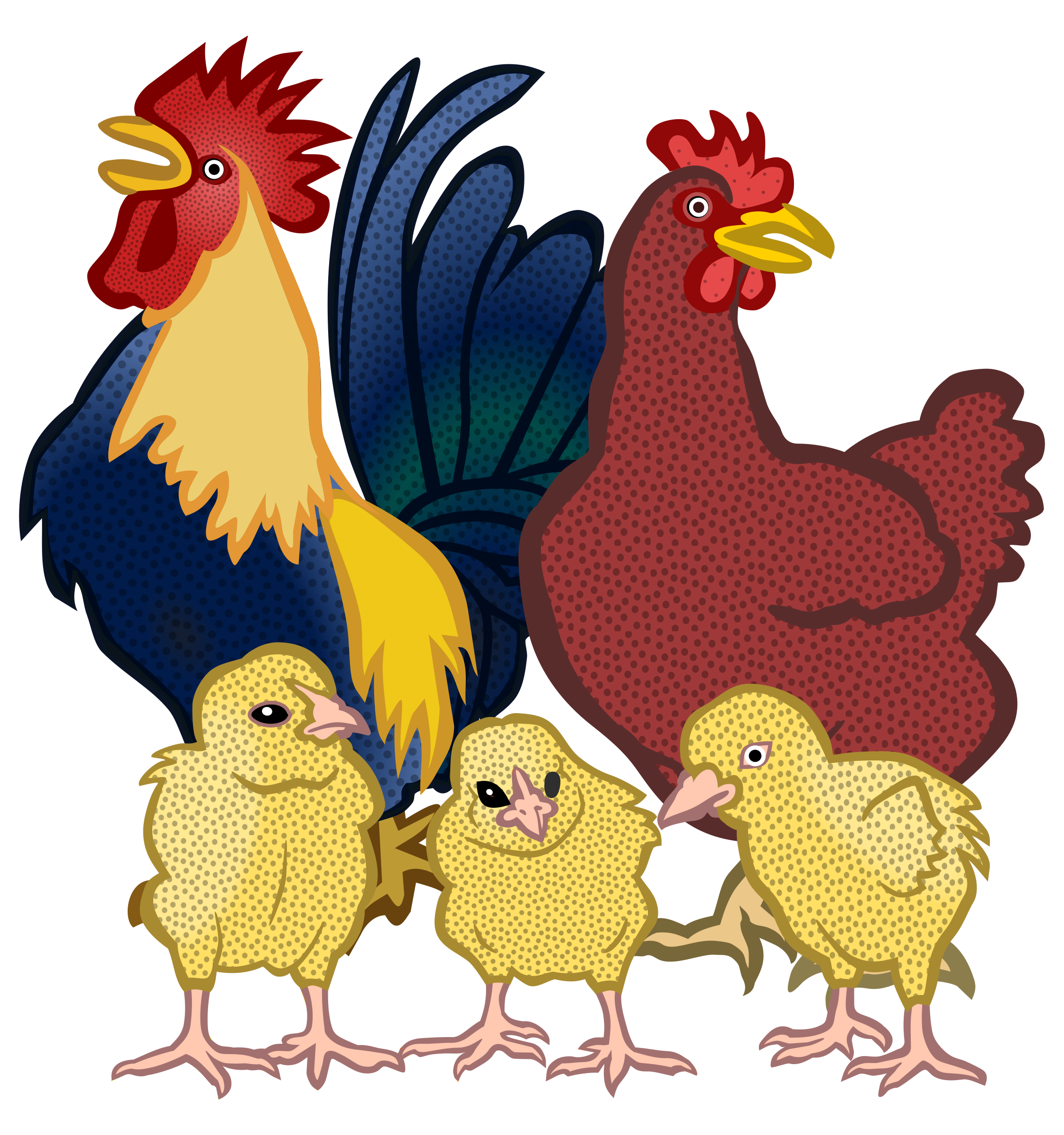 Chickens Vector Clipart
