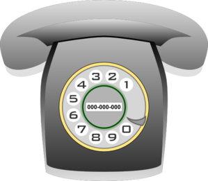 Gray Rotary Phone Clip Art at Clker