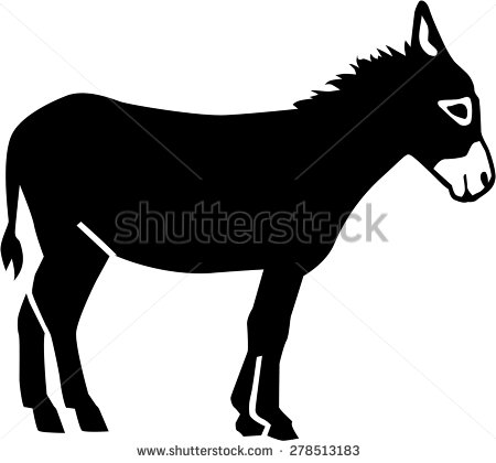 Donkey silhouette clipart