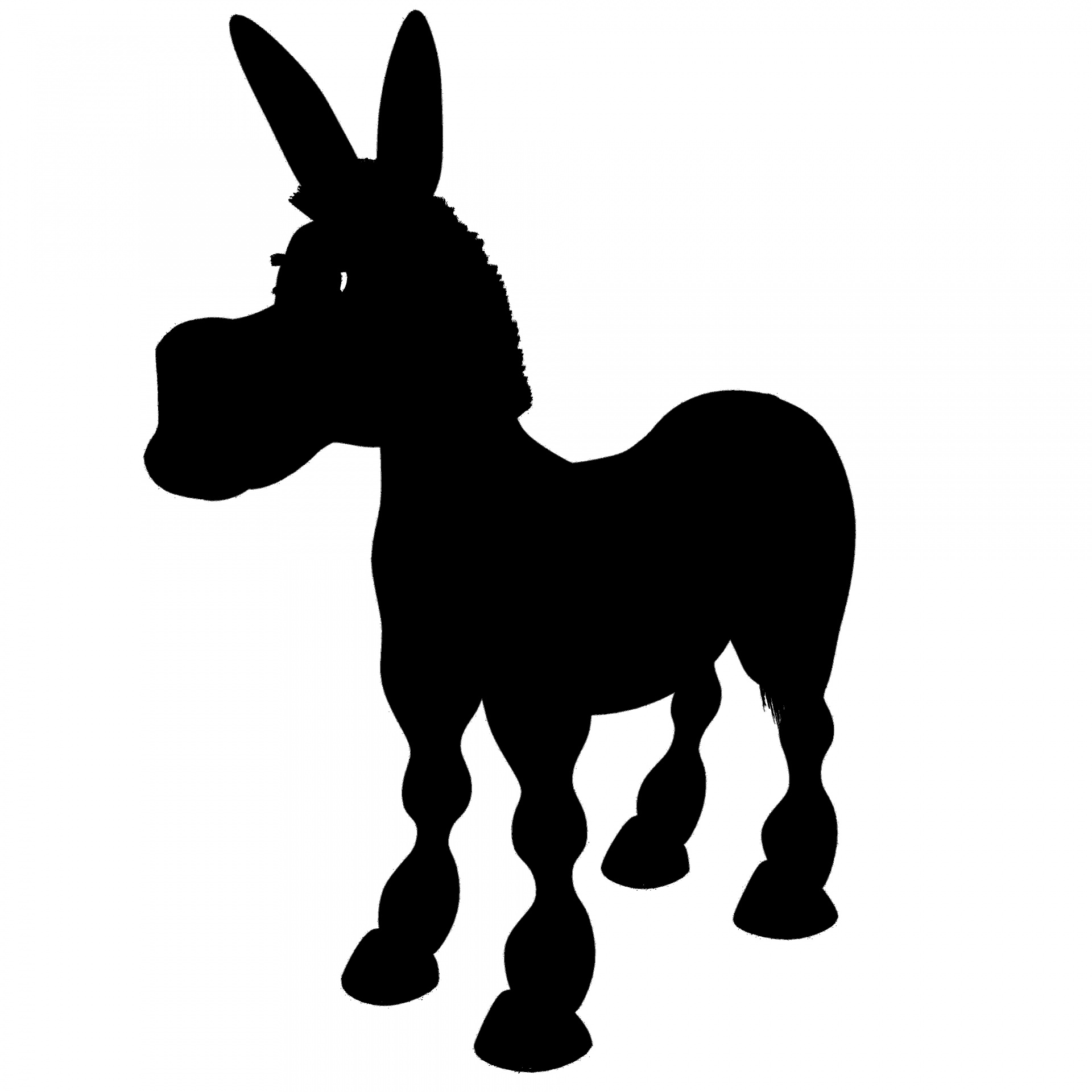 Donkey Silhouette Free Stock Photo