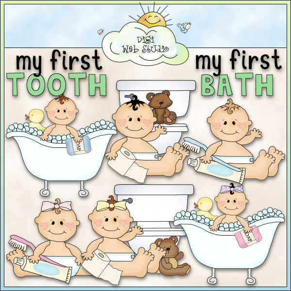 Baby Bath Clipart