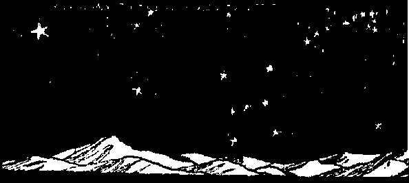 Night Sky Drawing Black And White Clipart