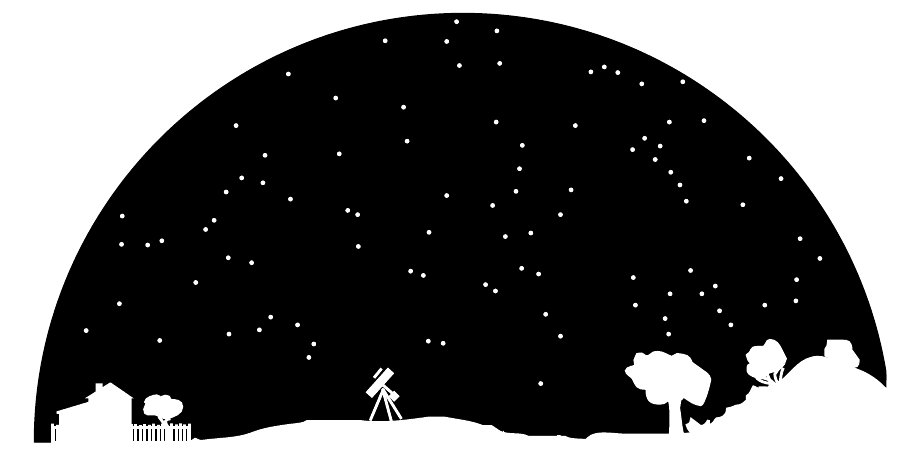 Black and white night sky clipart