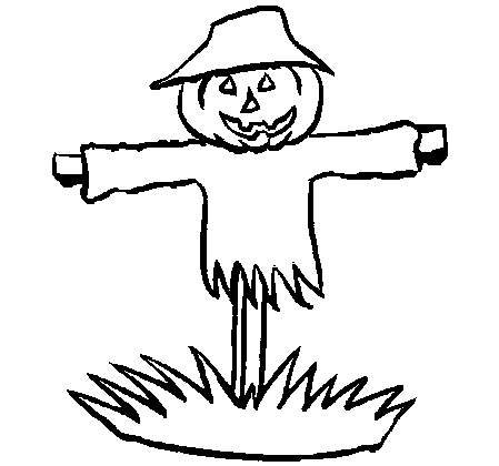 Scarecrow outline clipart