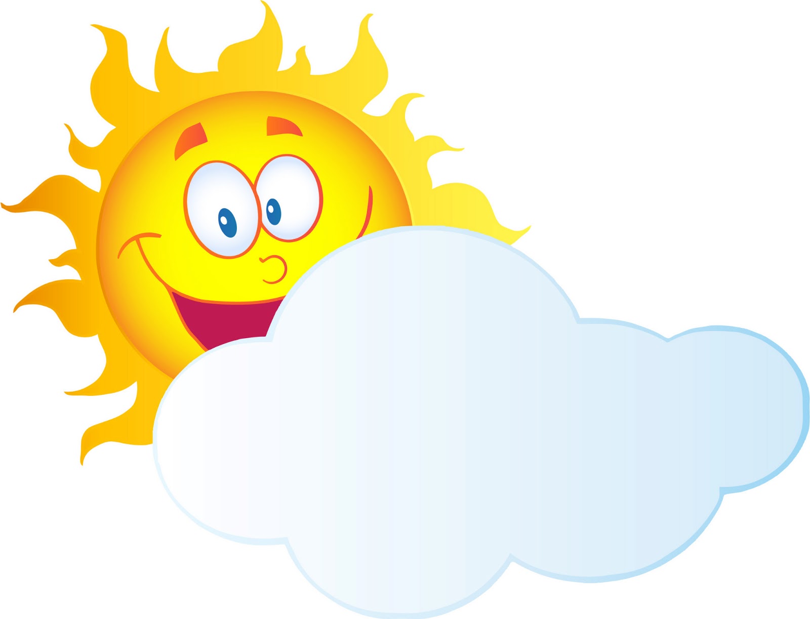Sunshine with cloud clipart