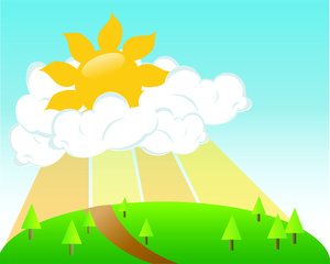 Sunshine Clouds Free Clipart
