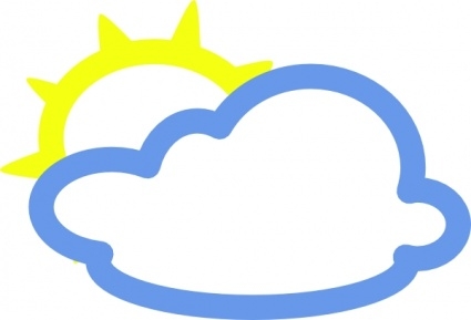 Sunshine With Cloud Clipart