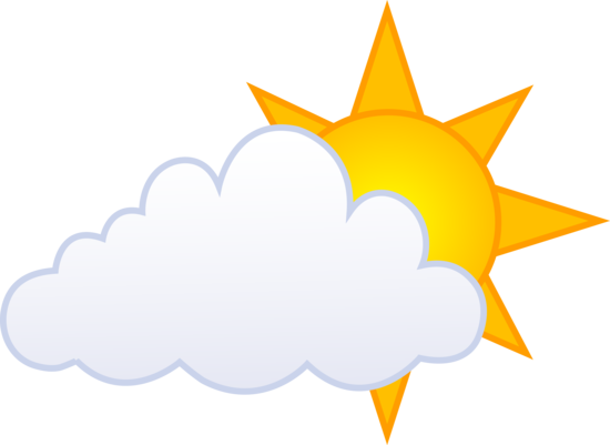 Sunshine Behind Clouds Clipart