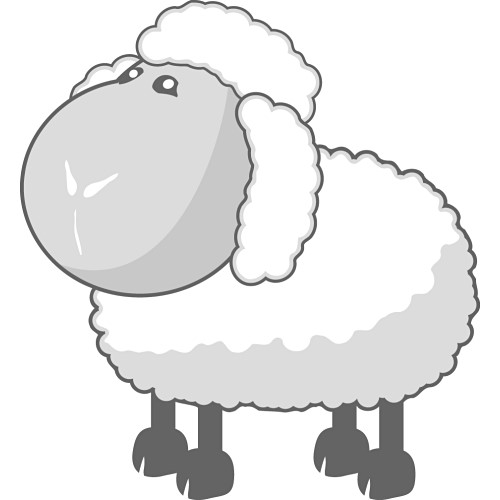 Lamb clipart black and white free clipart image 2