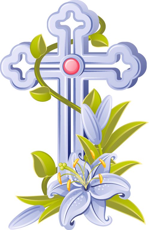 Purple cloth covered easter cross clipart transparent