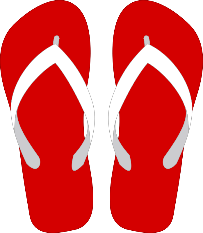 Beach sandals clipart