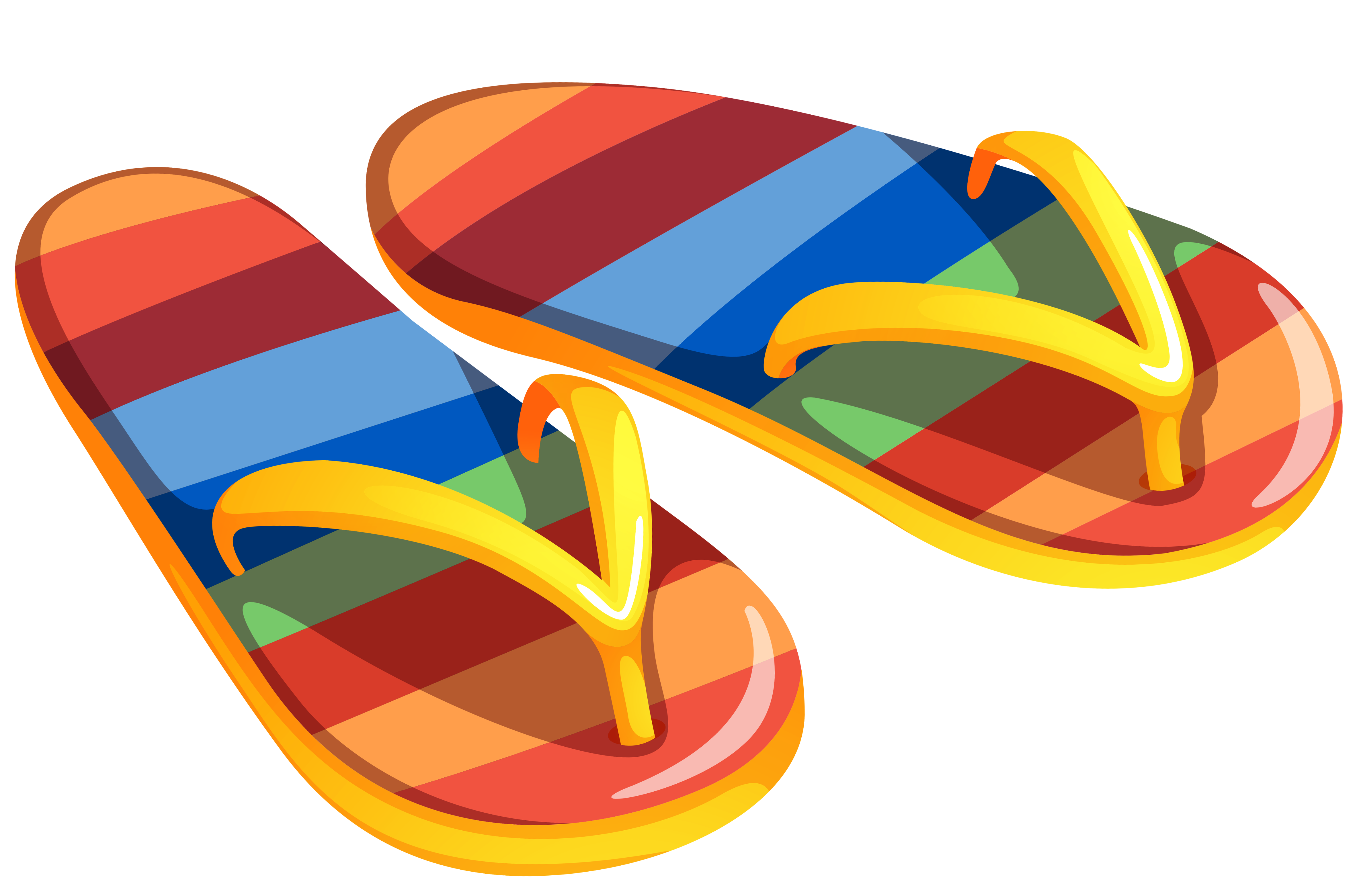 Transparent Beach Flip Flops PNG Clipart