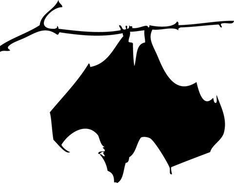 Hanging Bat Silhouette Clip Art Library