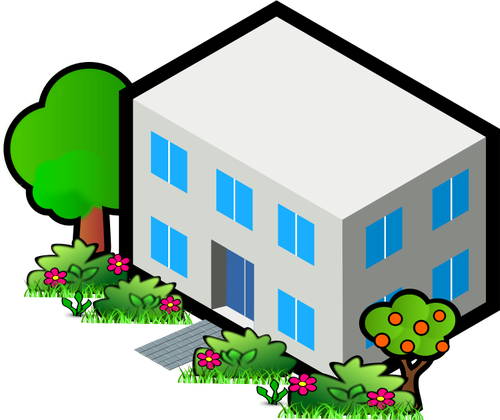 Flat roof clipart