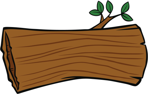cartoon tree log