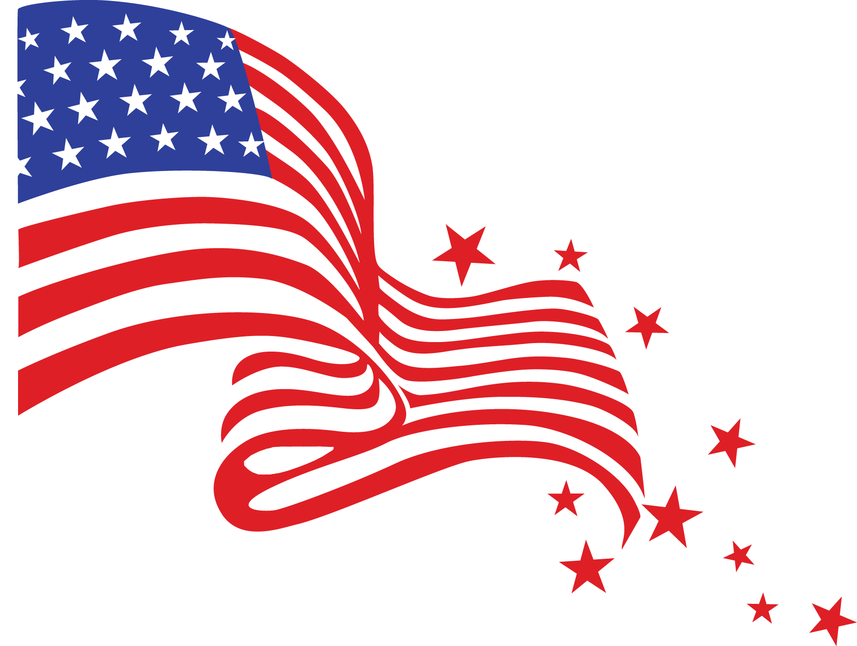 Usa waving flag clip art image 4