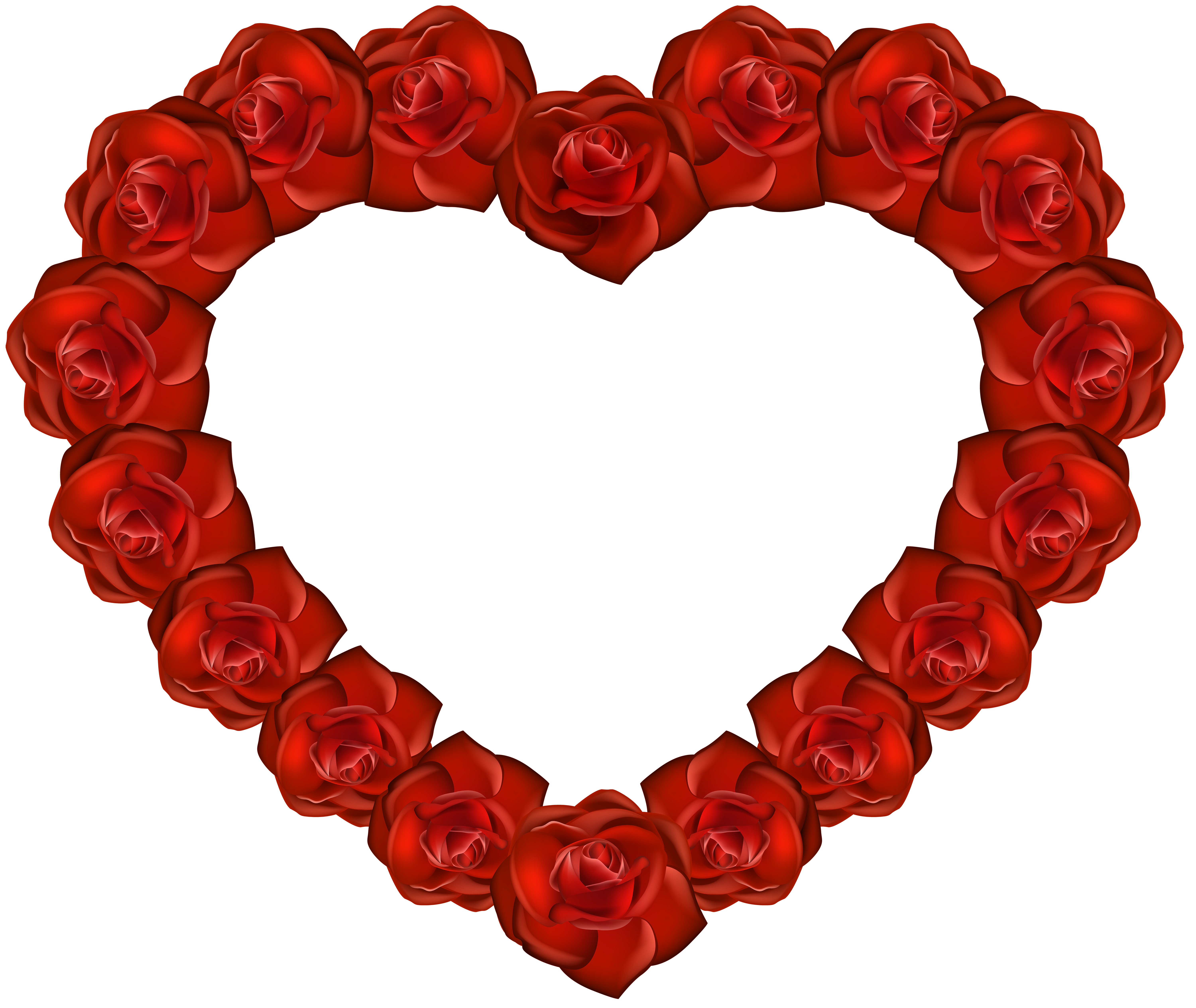 Rose Heart PNG Transparent Clip Art