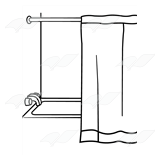 A Beka Book :: Clip Art :: Tub and Shower Curtain