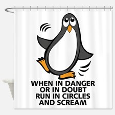 Penguin Clipart Shower Curtains