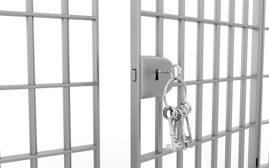 Clipart of open jail cell