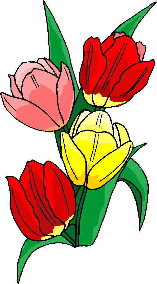 4 flower clipart