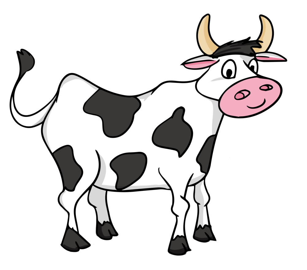 Cow Eating Grass Clipart