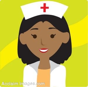 staff nurse clipart black