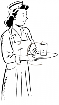 nurse black and white clipart