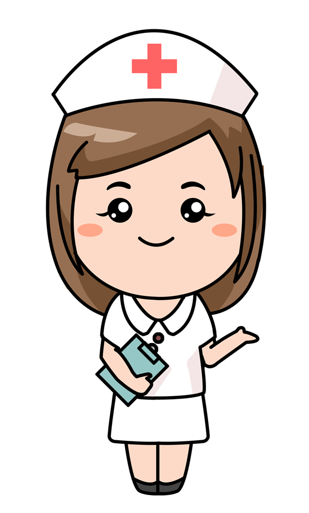 Nurse Black And White Clipart