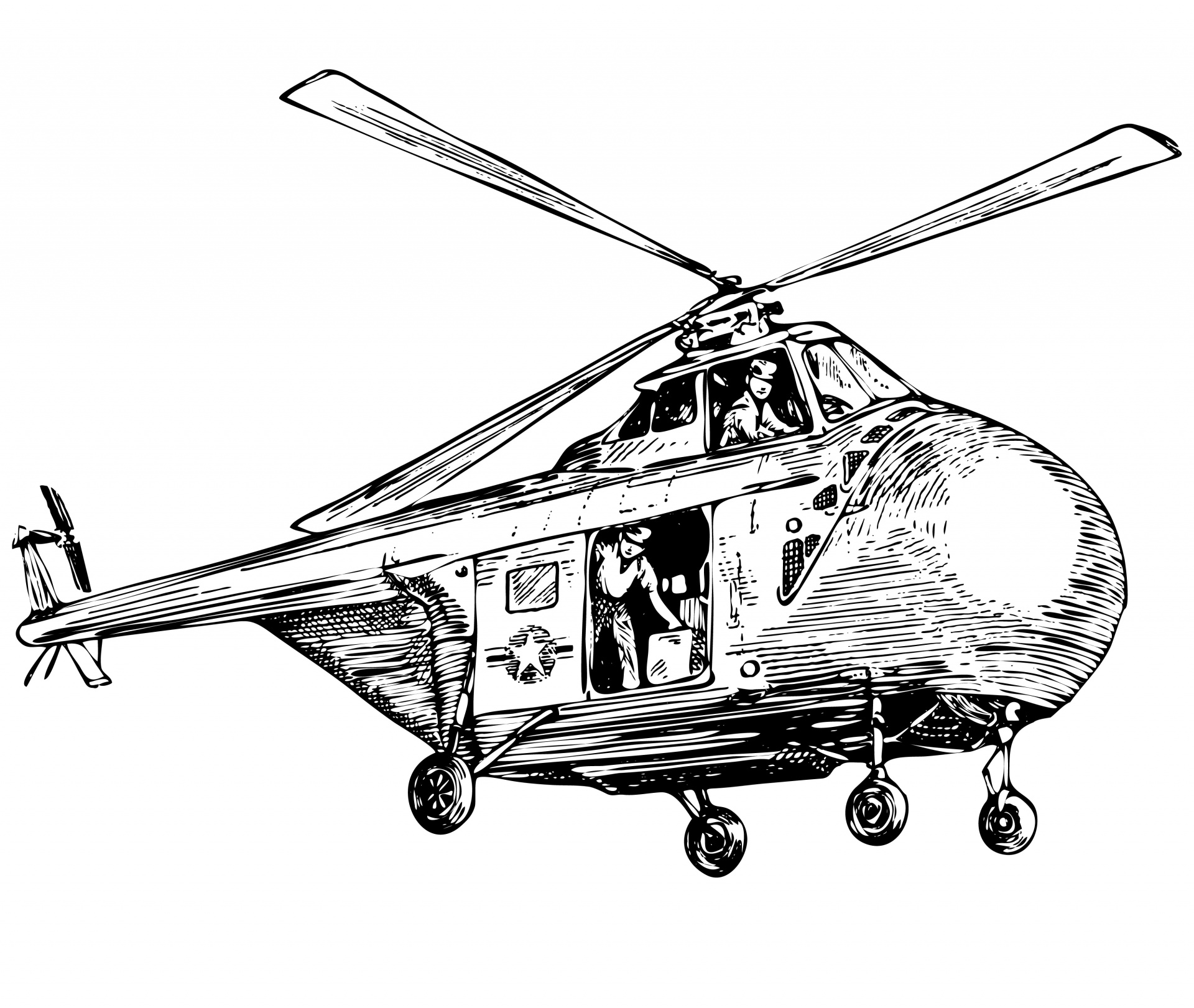 Helicopter Clipart Illustration Free Stock Photo