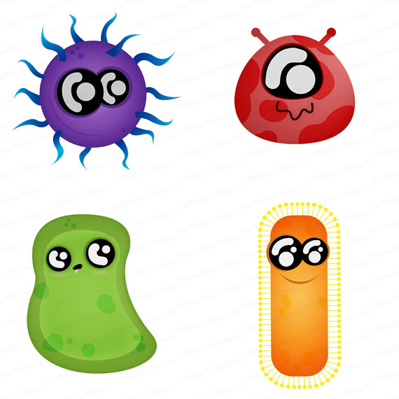 Bacteria of living clipart